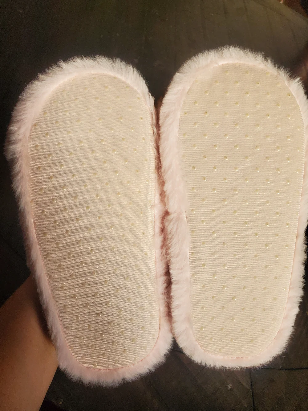 Kids Pink Fuzzy Slide Slippers